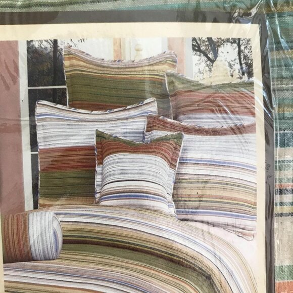 Other - Set of 2 Neutral Stripe Standard Pillow Shams‎
